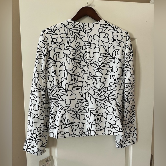NEW! Liz Claiborne Separates Black/White Floral Business Blazer/Jacket Size 14 - Picture 6 of 16